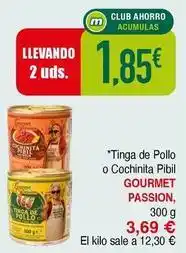 Masymas Gourmet - tinga de pollo o cochinita pibil oferta