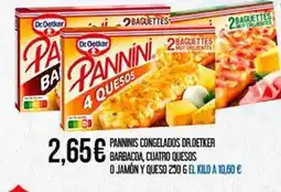 Claudio Panninis congelados barbacoa cuatro quesos o jamon y queso oferta