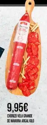 Claudio Argal - chorizo vela grande de navarra oferta