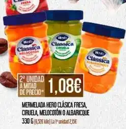 Claudio Hero - mermelada clásica fresa, ciruela, melocoton o albaricoque oferta