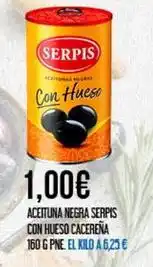Claudio Serpis - aceituna negra con hueso cacerena oferta