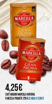 Claudio Marcilla - cafe molido natural o mezcla oferta