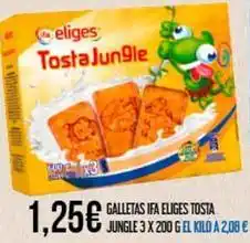 Claudio Ifa eliges - galletas tosta jungle oferta