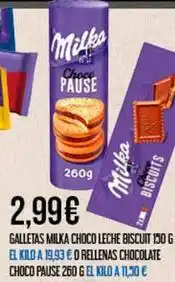 Claudio Milka - choco leche biscuit oferta