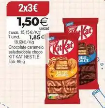 SPAR Kit kat - chocolate caramelo salado/doble choco oferta