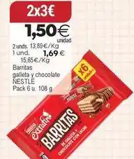 Nestlé - barritas galleta y chocolate