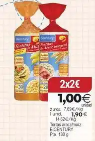 SPAR Bicentury - tortitas arroz/ maiz oferta