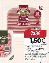 SPAR Casa tarradellas - jamón cocido lonchas oferta