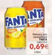SPAR Fanta - refresco zero naranja/limon oferta