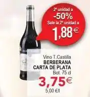 SPAR Carta de plata - vino t. castilla oferta