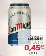 SPAR San miguel - cerveza 0,0 oferta