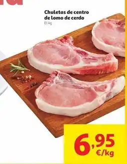 Alcampo Chuletas de centro de lomo de cerdo oferta