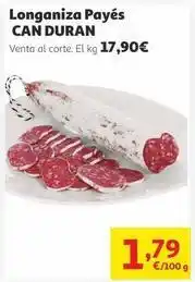 Alcampo Can duran - longaniza payes oferta