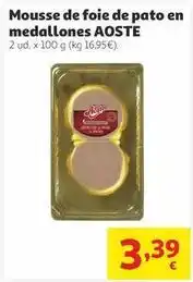Alcampo Aoste - mousse de foie de pato en medallones oferta
