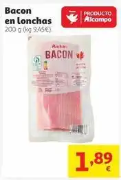 Alcampo Auchan - bacon en lonchas oferta