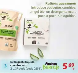 Alcampo Auchan - detergente líquido con aloe vera oferta