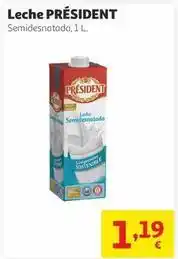 Alcampo Président - leche semidesnatada oferta