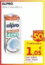 Alcampo Alpro - coco o coco 0% oferta