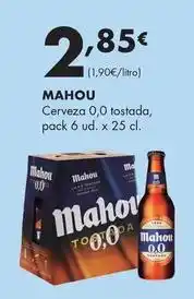 Supermercados Lupa Mahou - cerveza 0,0 tostada oferta