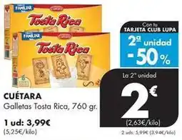 Supermercados Lupa Cuétara - galletas tosta rica oferta