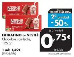 Supermercados Lupa Nestlé - extrafino de chocolate con leche oferta