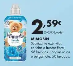 Supermercados Lupa Mimosín - suavizante azul vital, caricias o frescor floral u origins rosas o bergamota oferta