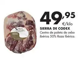 Supermercados Lupa Sierra de codex - centro de paleta de cebo ibérica 50% raza ibérica oferta