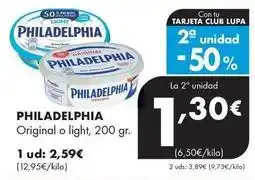 Supermercados Lupa Philadelphia - original o light oferta