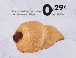Supermercados Lupa Cuerno relleno de crema de chocolate oferta