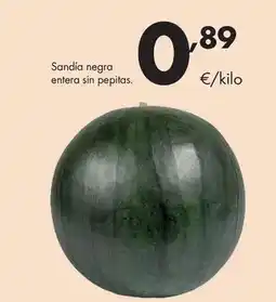 Supermercados Lupa Sandía negra entera sin pepitas oferta