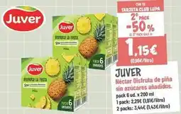 Supermercados Lupa Juver - nectar disfruta de pina sin azucares anadidos oferta