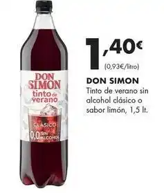 Supermercados Lupa Don simón - tinto de verano sin alcohol clásico o sabor limón oferta
