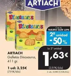 Supermercados Lupa Artiach - galletas dinosaurus oferta