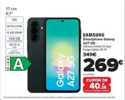 Carrefour Samsung - smartphone galaxy a27 5g oferta