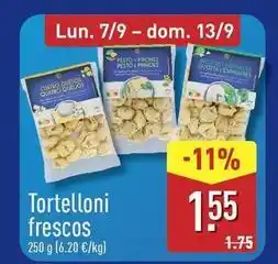 ALDI Tortelloni frescos oferta