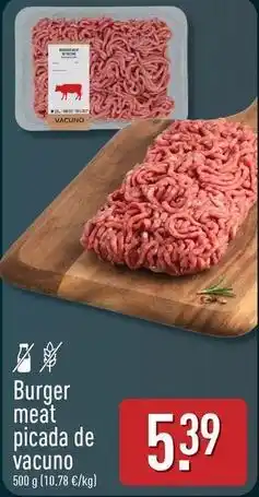 ALDI Burger meat picada de vacuno oferta