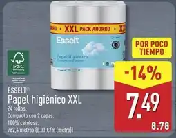 ALDI Esselt - papel higienico oferta