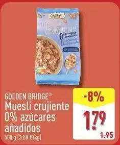 ALDI Golden bridge - muesli crujiente 0% azucares anadidos oferta