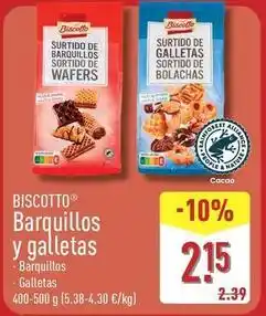 ALDI Biscotto - barquillos y galletas oferta