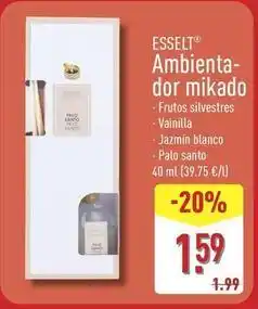 ALDI Esselt - ambientador mikado oferta