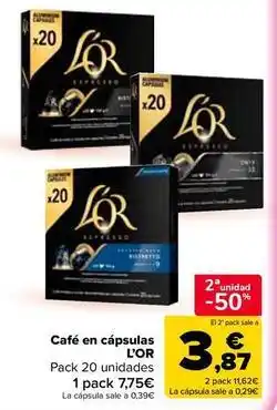 Carrefour Market L'or - café en cápsulas oferta