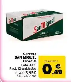 Carrefour Market San miguel - cerveza especial oferta