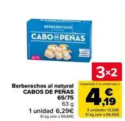 Carrefour Market Cabo de peñas - berberechos al natural oferta