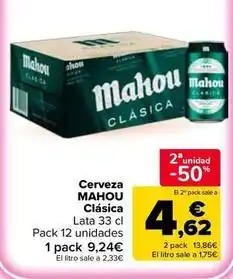 Carrefour Market Mahou - cerveza clasica oferta