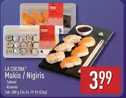 ALDI La cocina - makis / nigiris oferta