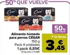 Carrefour Market Cesar - alimento húmedo para perros oferta