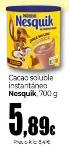 UDACO Nesquik cacao soluble instantáneo oferta