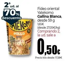 UDACO Yatekomo fideo oriental gallina blanca oferta