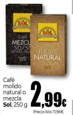 UDACO Sol café molido natural o mezcla oferta