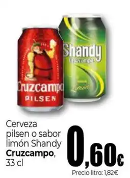 UDACO Cruzcampo cerveza pilsen o sabor limón Shandy oferta